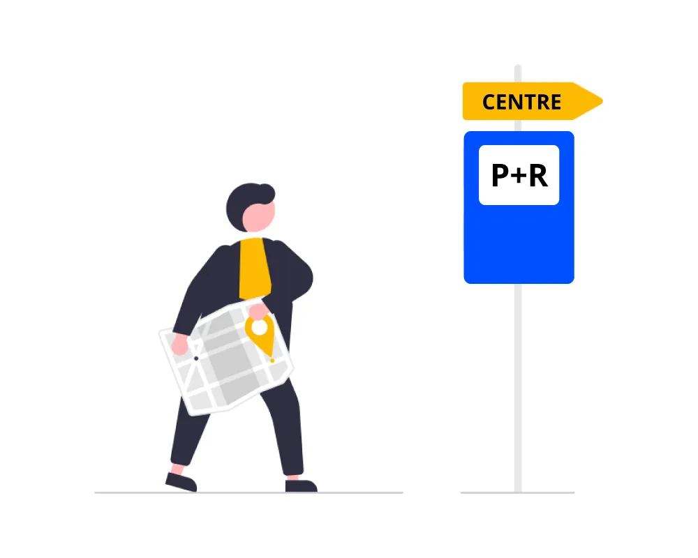 P+R (Park and Ride) car park